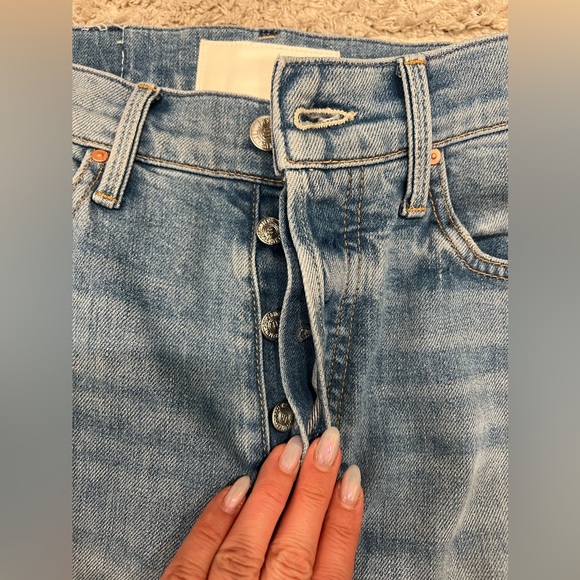 MOTHER High Waisted Hiker Hover Undone Denim On My Knees Jeans🔥 - Picture 8 of 16